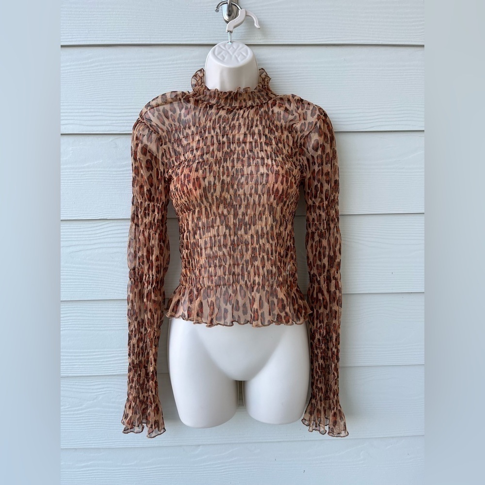 Free People Hello There Smocked Crop Top NWT Small - Picture 8 of 9